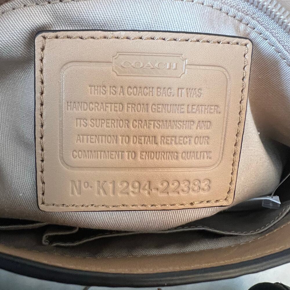 NWT. COACH Legacy Top Handle Handbag. Color Sand. Removable Adj Shoulder Strap. - Picture 5 of 10